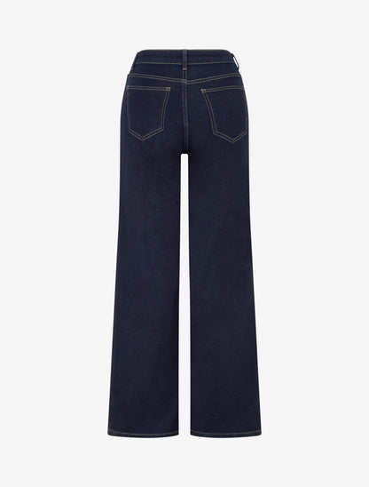 Jean wide leg à coutures apparentes - Bleu brut - 2