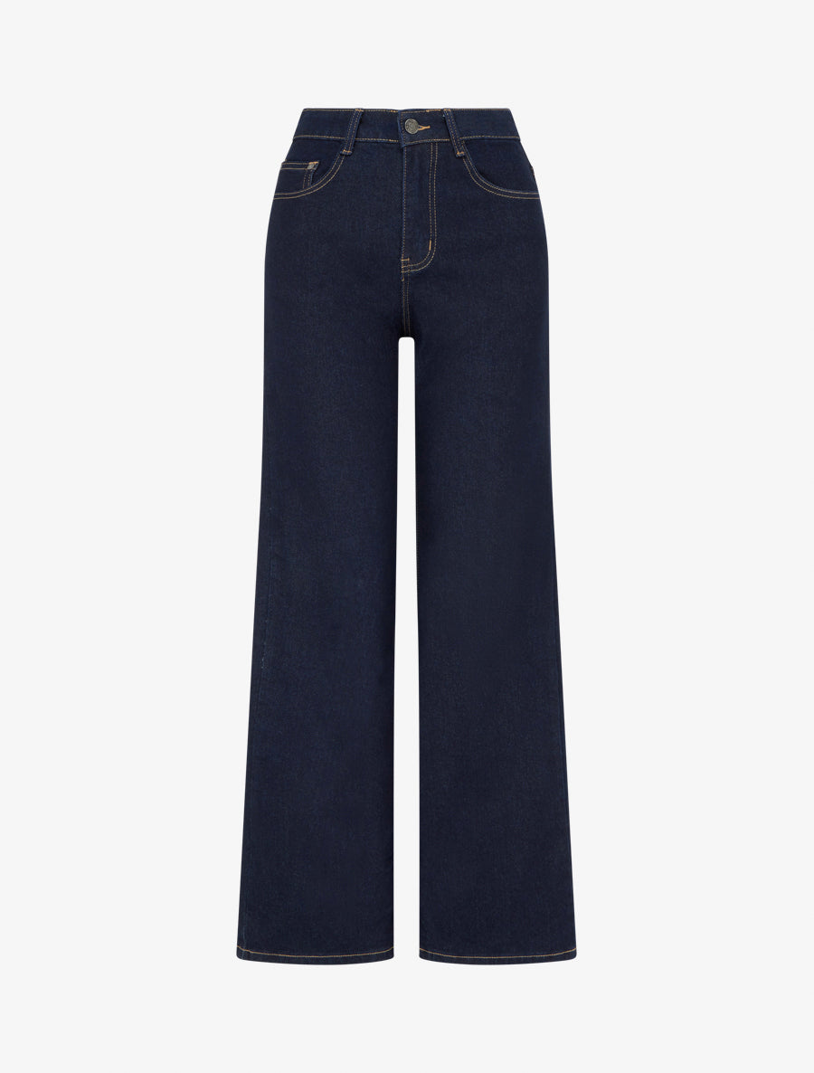 Jean stretch coupe ample - Bleu brut - 1