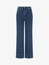 Jean coupe wide leg à taille haute - Bleu denim - 1