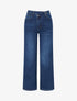 Jean wide leg à boutonnage croisé - Bleu denim - 1