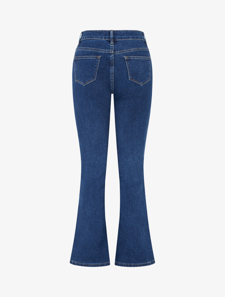 Jean flare à fermeture boutonnée - Bleu denim - 2