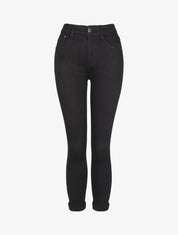Jean slim stretch à taille haute - Noir - 4