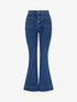 Jean flare à poches plaquées - Bleu denim - 1