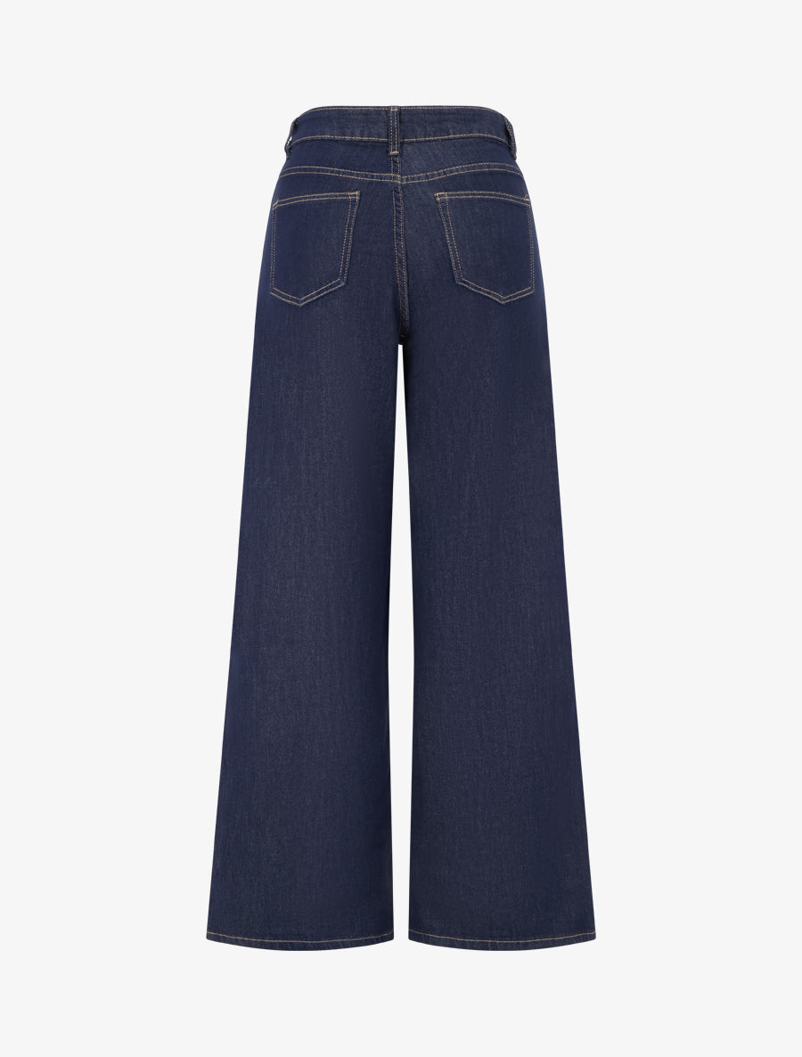 Jean wide leg grande taille - Bleu brut - 2