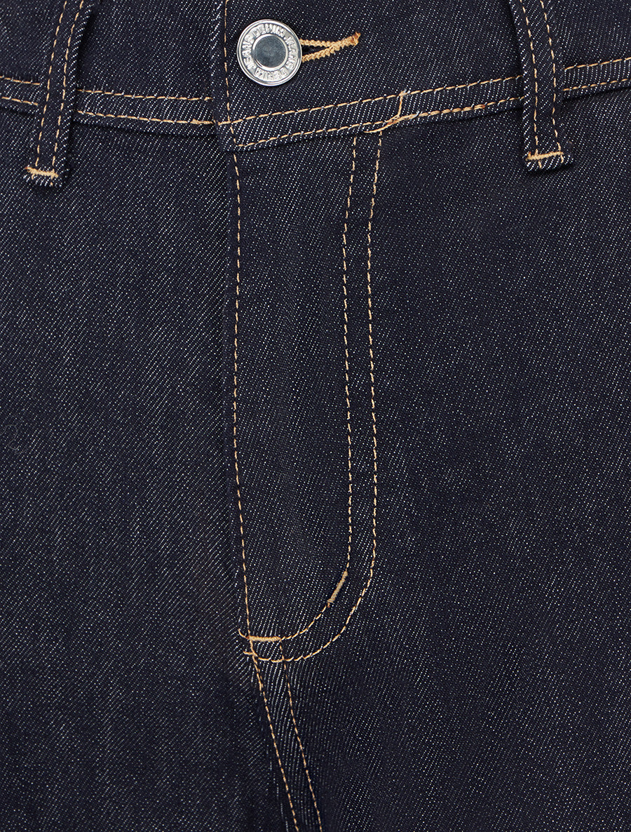Jean wide leg grande taille à taille élastiquée - Bleu brut - 3