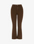 Jean droit taille haute à bords francs - Marron - 1