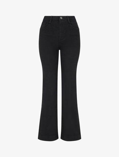Jean droit taille haute - Noir - 1