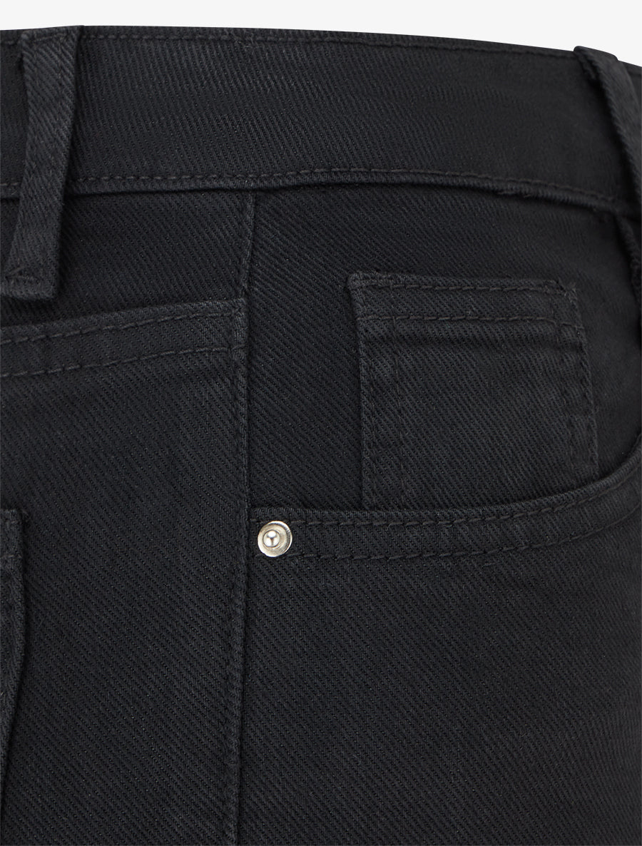 Jean droit taille haute - Noir - 3