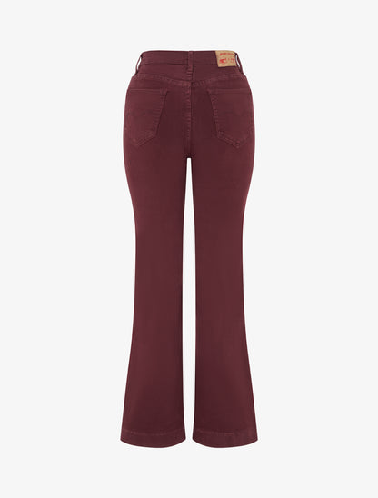 Jean droit taille haute - Lie de vin - 2