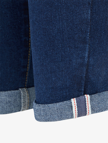 Jean skinny taille haute à ourlet - Bleu - 3