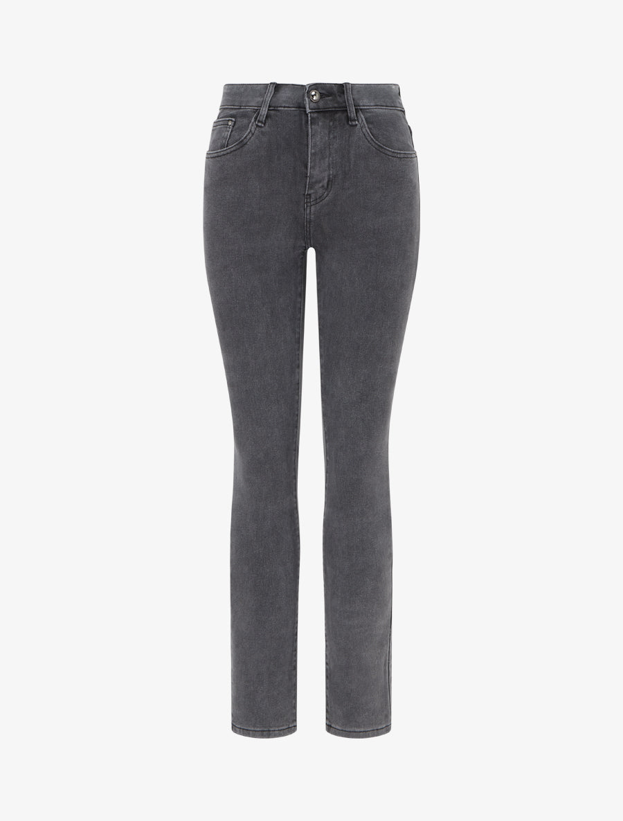 Jean skinny taille haute - Gris anthracite - 1