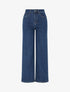 Jean taille haute coupe droite - Bleu denim - 1