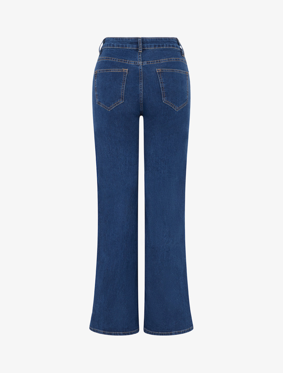Jean classique wide leg - Bleu denim - 2