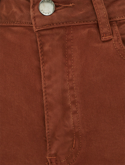 Jean uni wide leg - Rouille - 3
