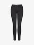 Jean slim uni taille haute - Noir - 1