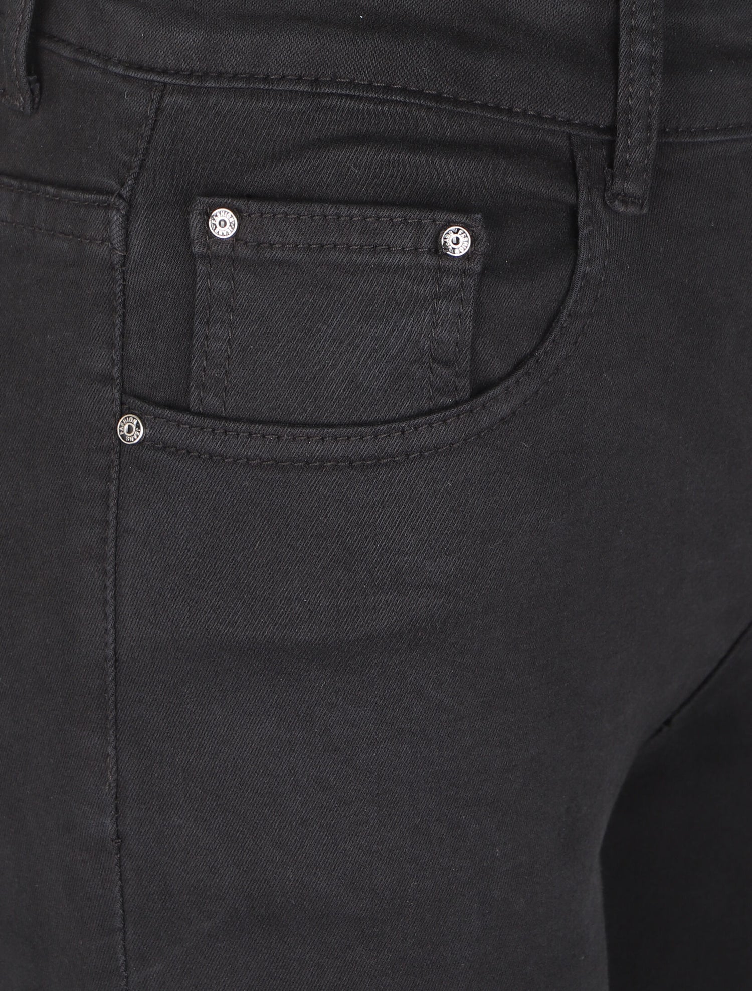 Jean slim uni taille haute - Noir - 3