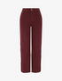 Jean wide leg uni à taille haute - Bordeaux - 1
