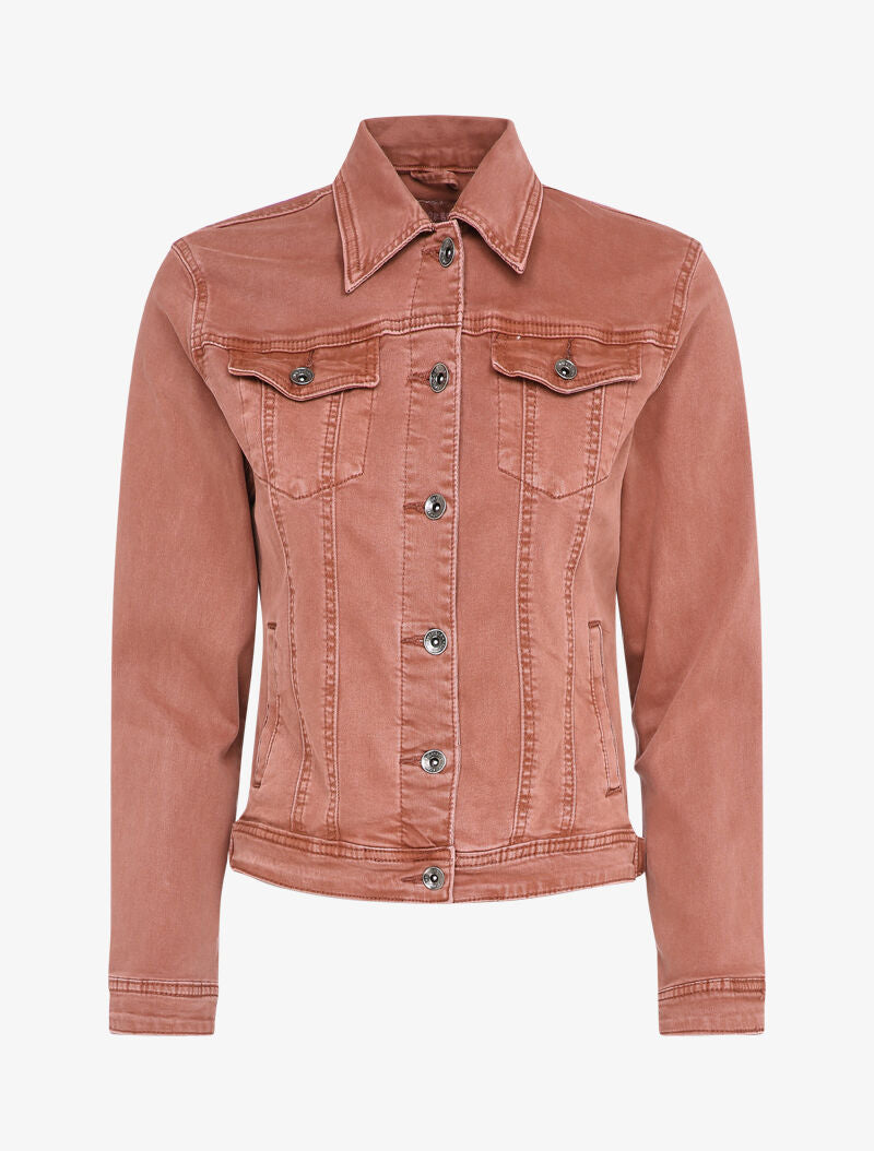 Veste en jean stretch - Vieux rose - 4
