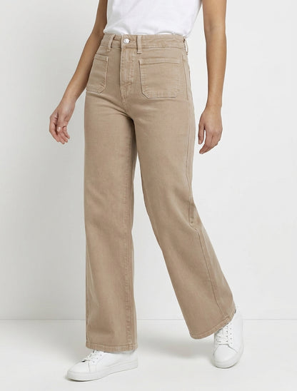 Jean mit 4 Taschen - Beige