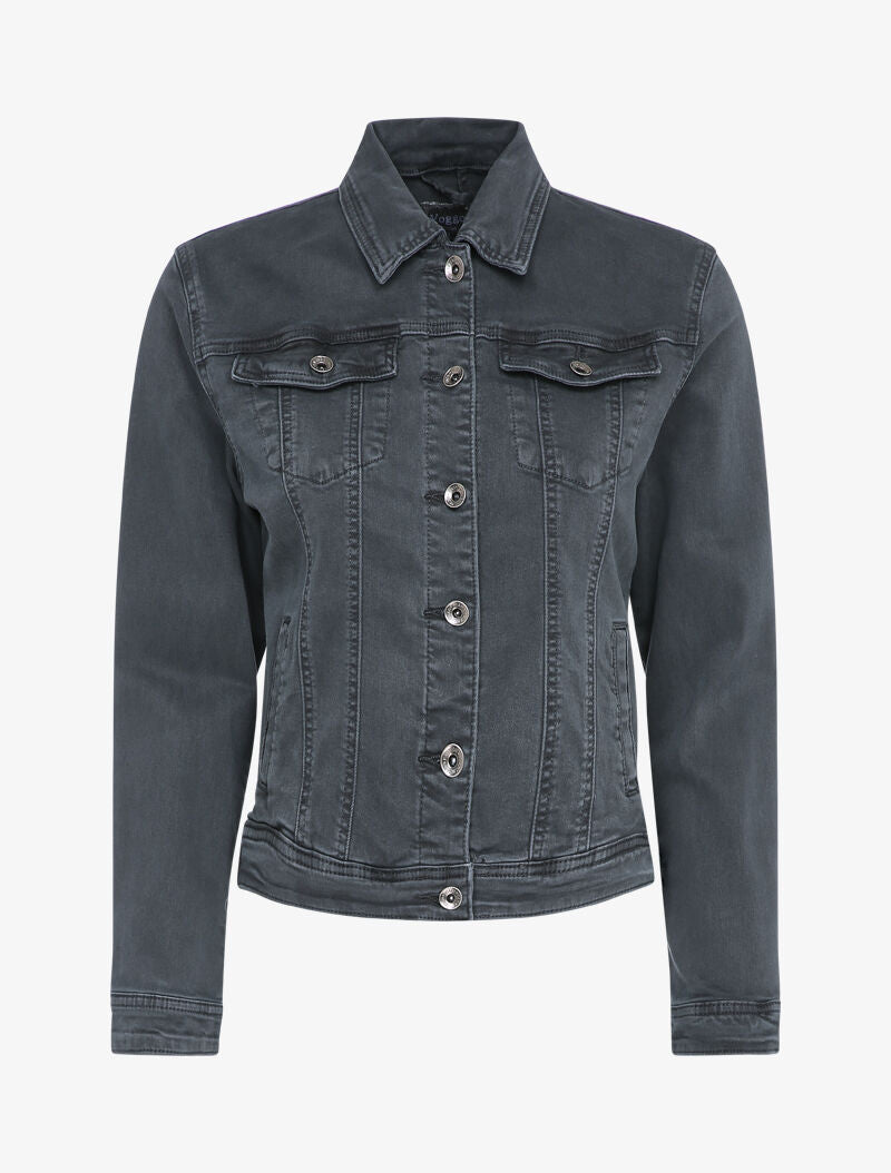Veste en jean stretch - Gris - 3