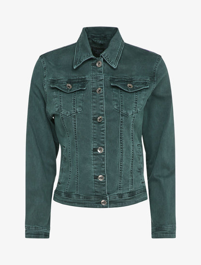 Veste en jean stretch - Vert - 3