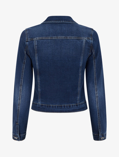 Veste en jean ajustée - Bleu - 2
