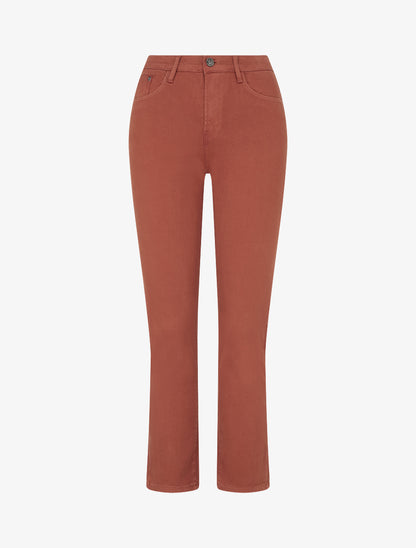 Jean slim uni taille haute - Rouille - 1
