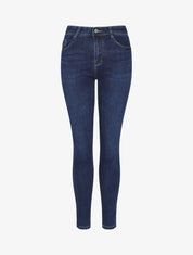 Jean slim stretch à taille haute - Bleu denim - 1