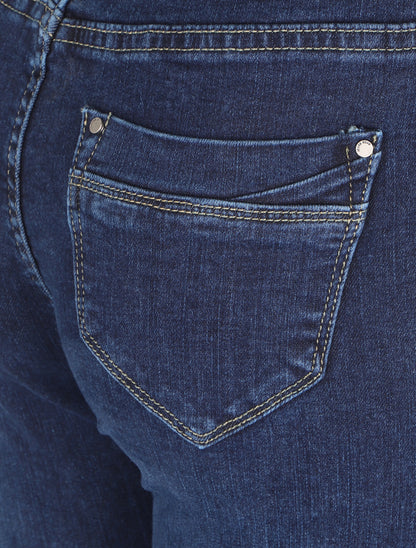 Jean slim stretch à taille haute - Bleu denim - 3