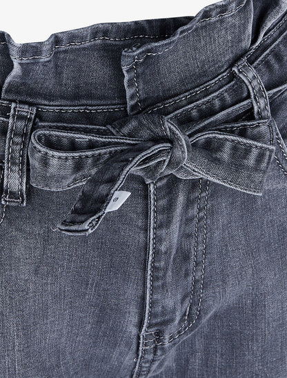 Jean boyfriend 7/8 à taille haute - Anthracite - 5
