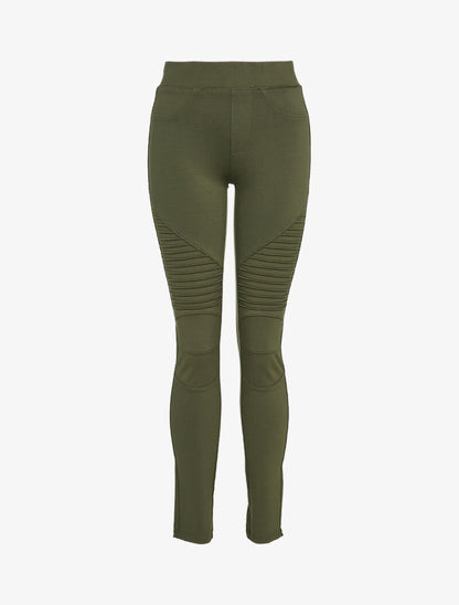 Legging à cuisses stylisées - Kaki - 4