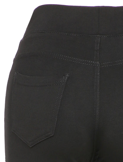 Legging uni à poches - Noir - 3