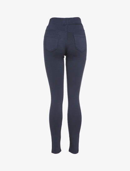 Legging uni à poches - Marine - 2