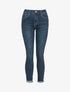 Jean slim à bandes contrastantes - Bleu denim - 1