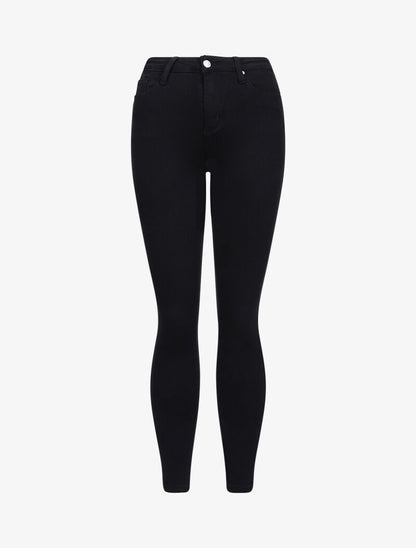 Jean stretch à taille haute coupe skinny - Noir - 4