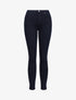 Jean stretch à taille haute coupe skinny - Marine - 1
