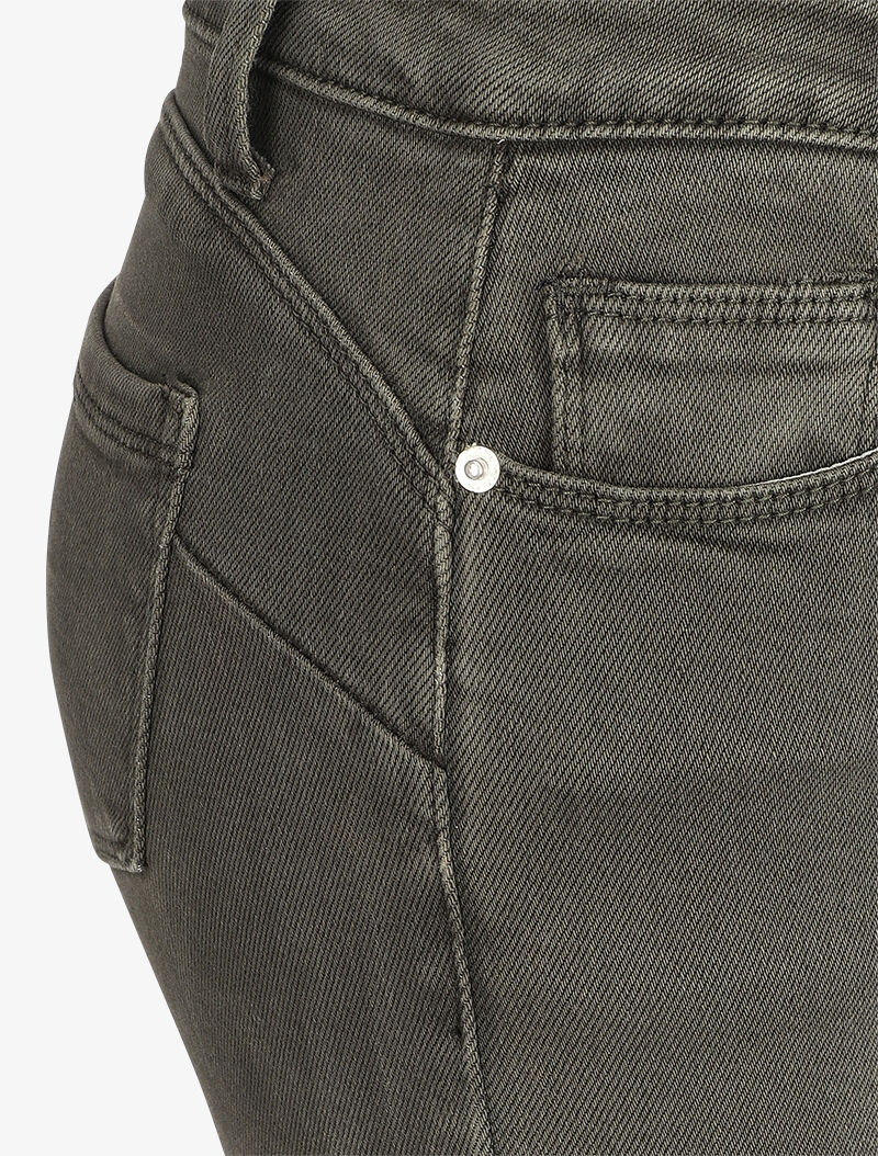 Jean stretch à taille haute coupe skinny - Kaki - 3