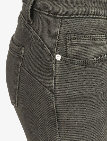 Jean stretch à taille haute coupe skinny - Kaki - 3