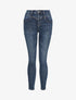 Jean skinny à taille à coutures en V - Bleu denim - 1