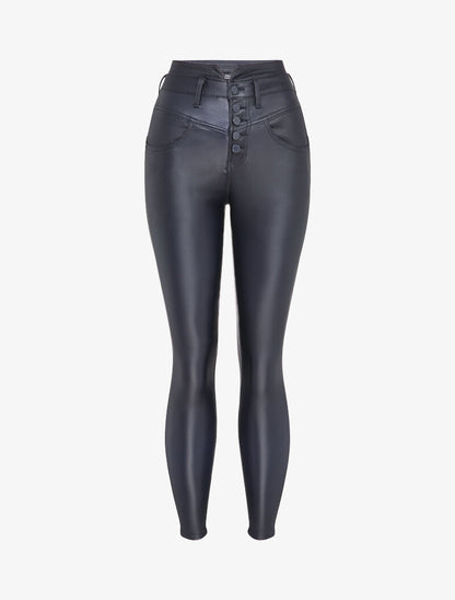 Jean skinny enduit - Marine - 3