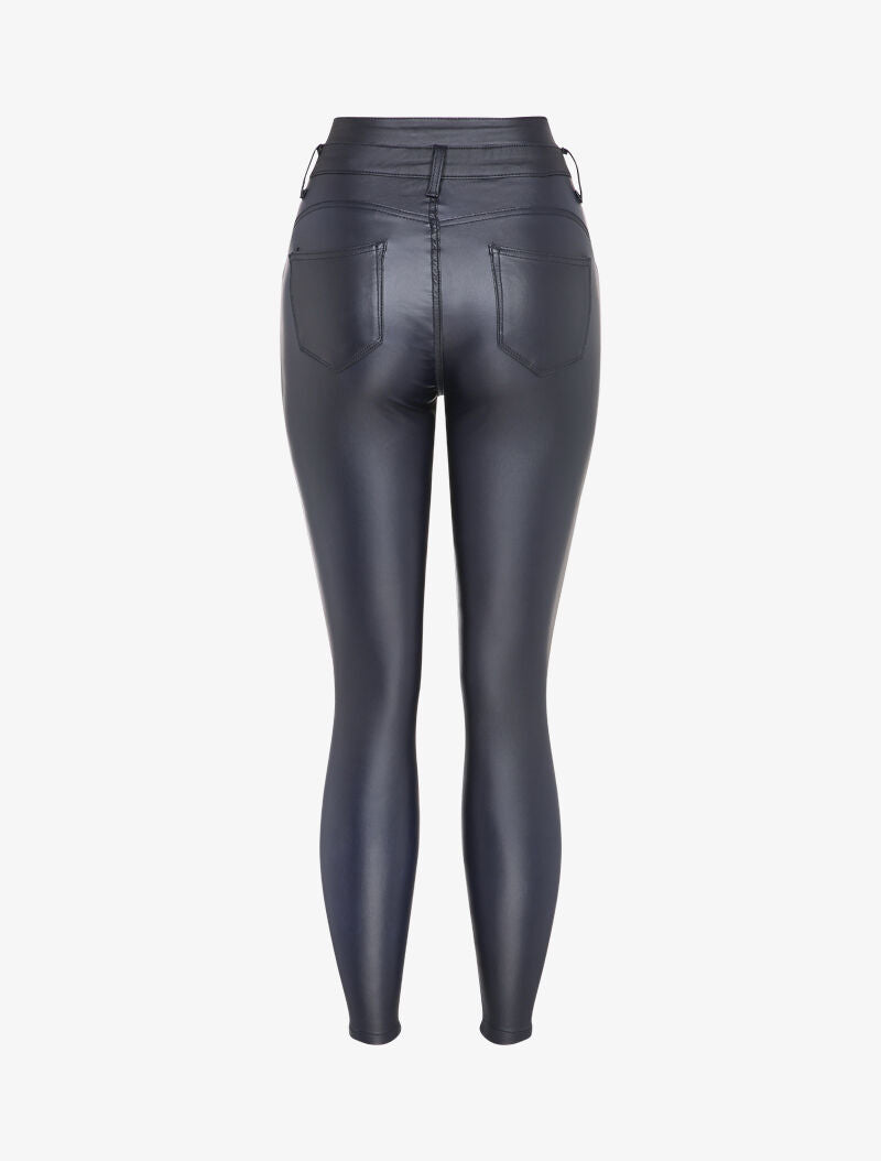 Jean skinny enduit - Marine - 4
