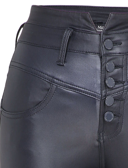 Jean skinny enduit - Marine - 5