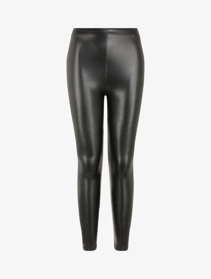 Legging ultra skinny en simili - Noir - 4
