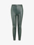 Legging ultra skinny en simili - Vert bouteille - 4
