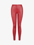 Legging stretch en simili - Rouge - 1