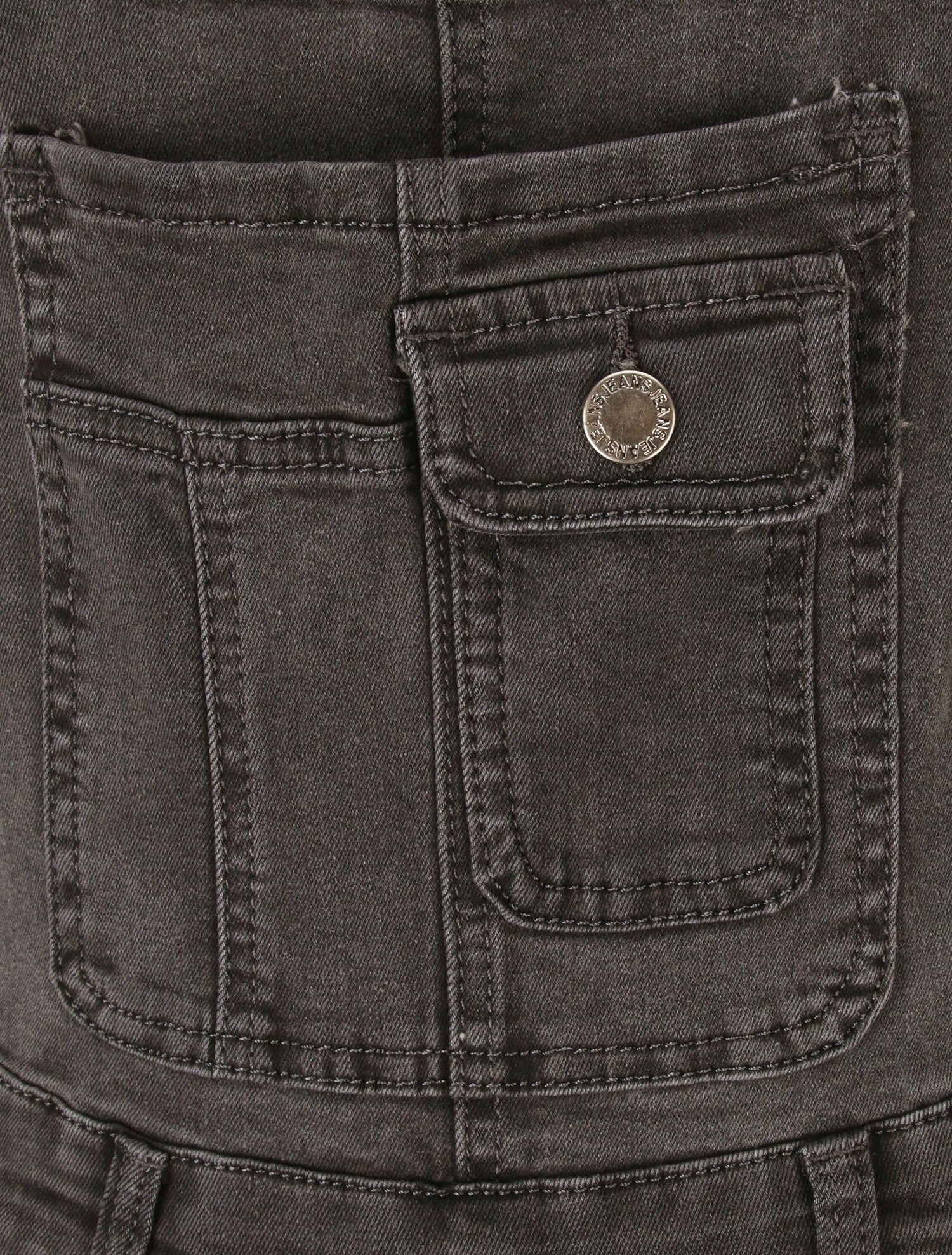 Salopette en jean coupe skinny - Gris - 3