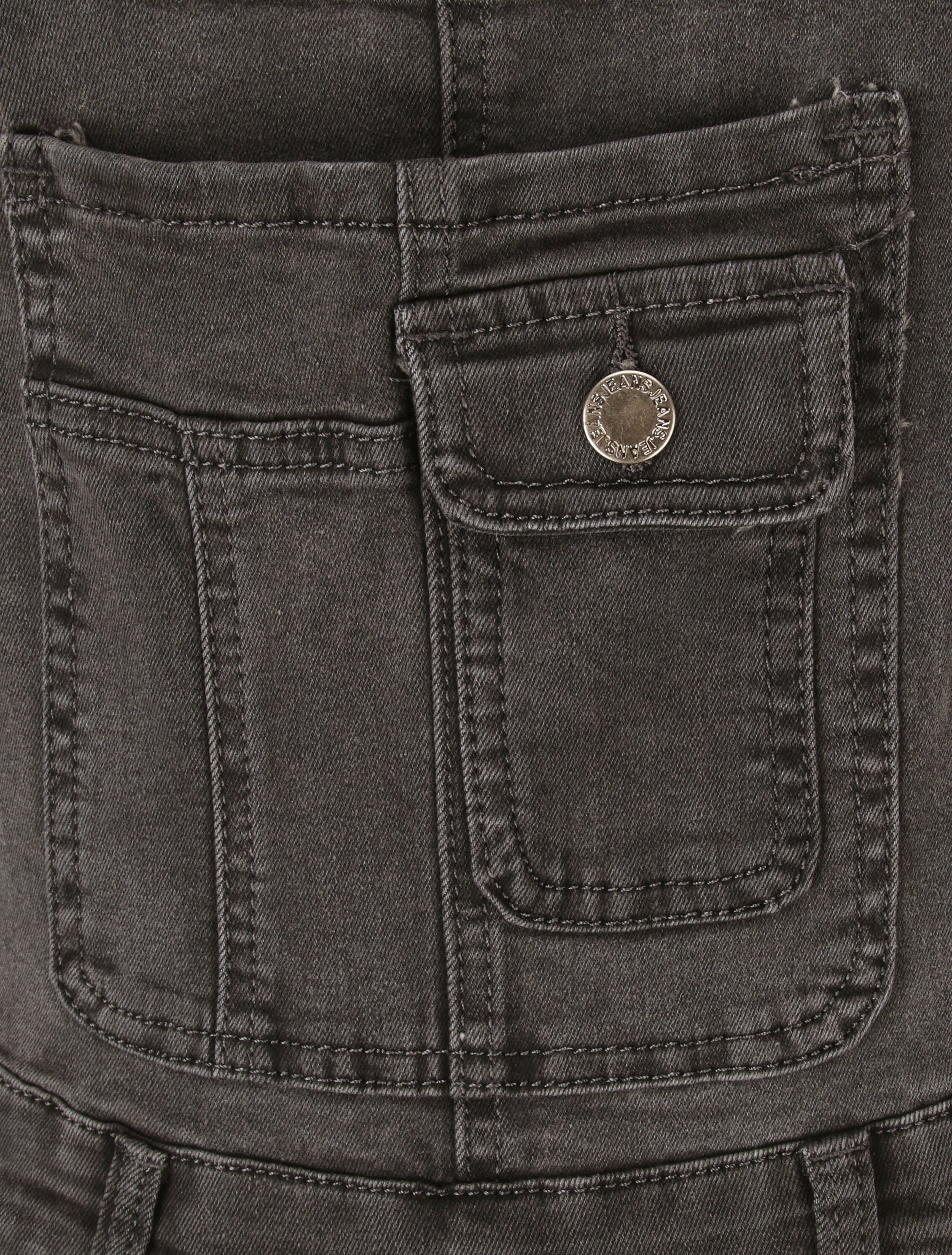 Salopette en jean coupe skinny - Gris - 3
