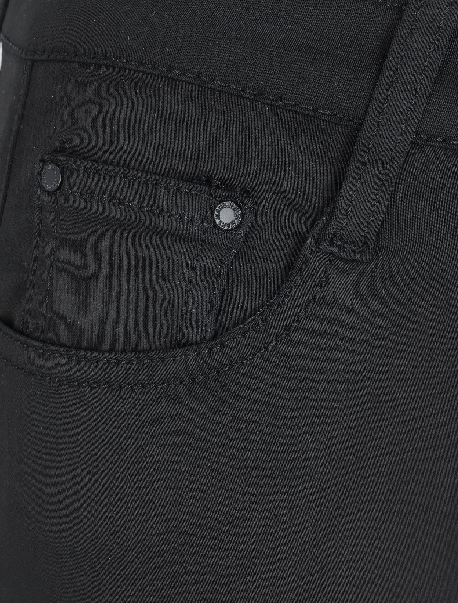 Jean skinny effet satiné - Noir - 3