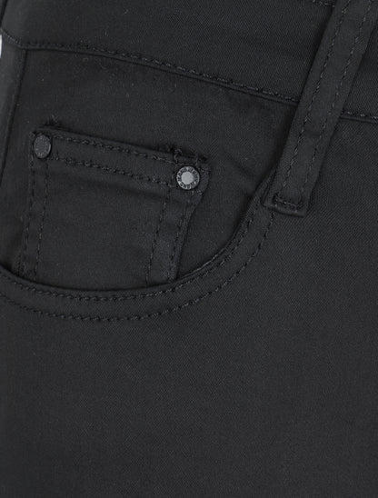 Jean skinny effet satiné - Noir - 3