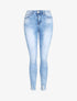 Jean push up ultra skinny à bords griffés - Bleu clair - 3